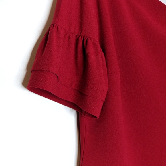Bar III | Red Asymmetrical One Shoulder Blouse XS - Picture 3 of 8